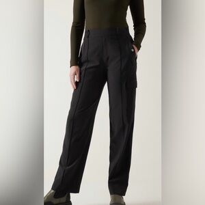 Athleta Vienna Cargo Pants Women’s Plus 22 Regular Black Stretch Pockets Pull On